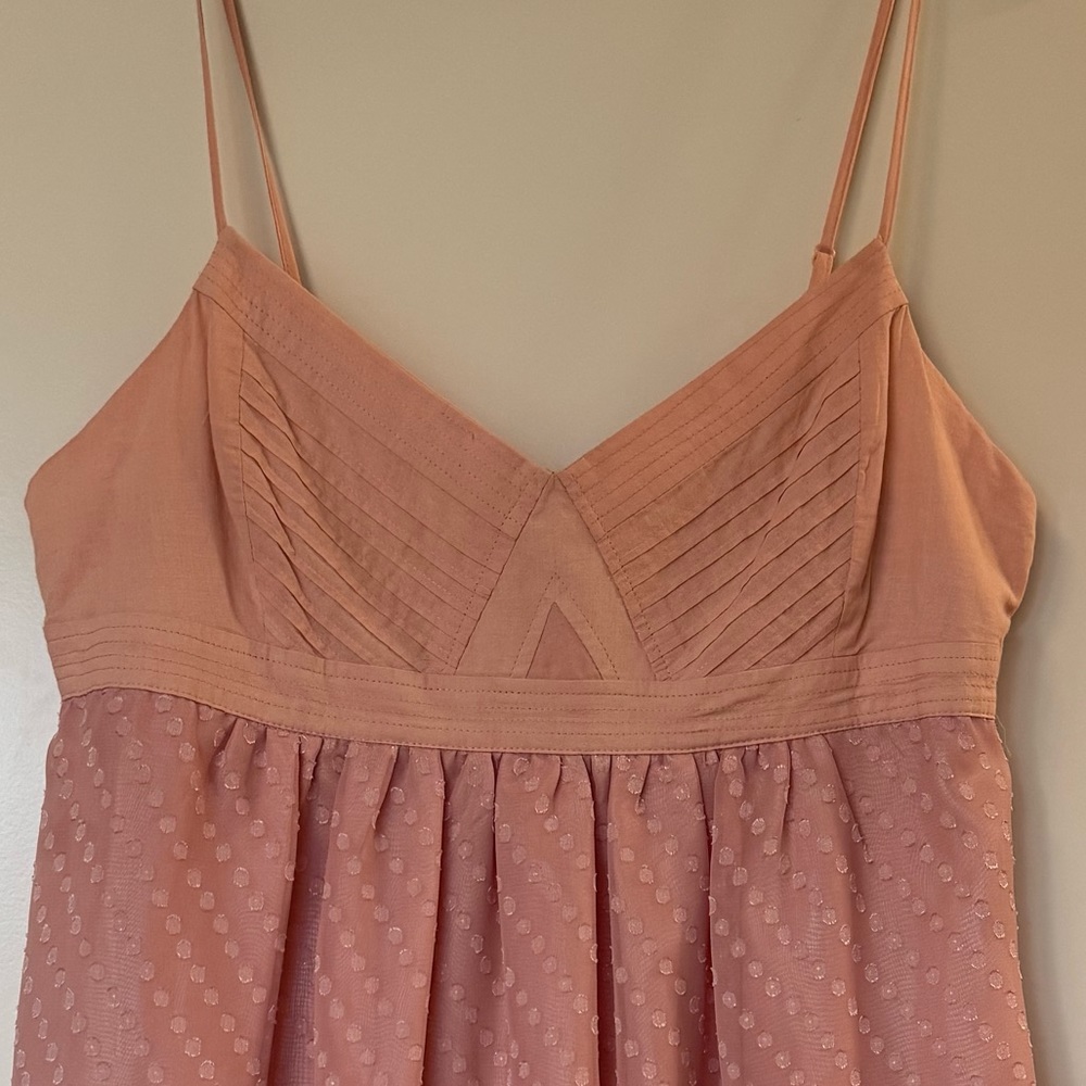 Forever 21 Medium Baby Doll Dress With Spaghetti Straps And Sheer Polka Dots. - Picture 15 of 16